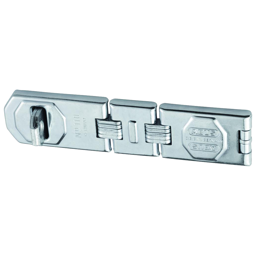 ABUS 110 Series Hinged Hasp & Staple - 45mm x 195mm Double Jointed 110/195 (DG) Visi