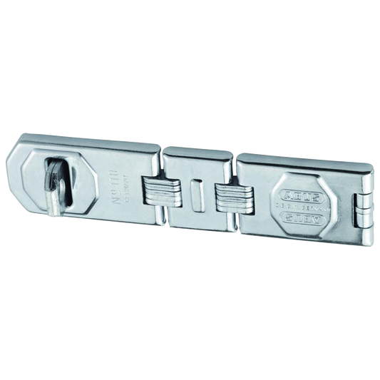 ABUS 110 Series Hinged Hasp & Staple - 45mm x 195mm Double Jointed 110/195 (DG) Bagged
