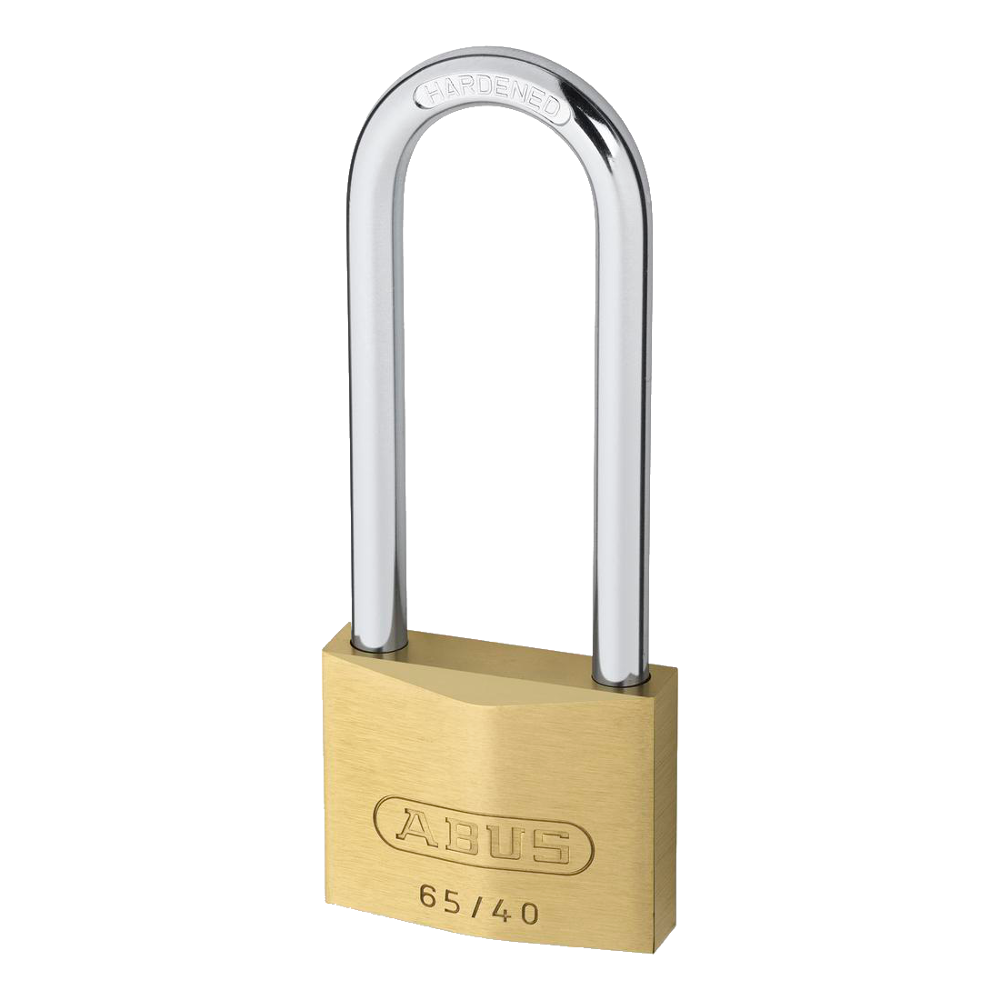 ABUS 65 Series Brass Long Shackle Padlock - 40mm KA (404) 63mm Shackle 65/40HB63 Boxed