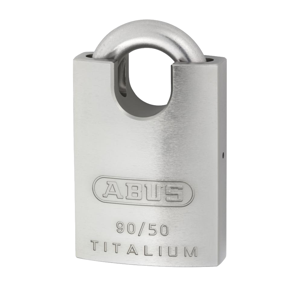 ABUS 90 Series Titalium Stainless Steel Re-Keyable Closed Shackle Padlock - 50mm KD 90RK/50 Boxed