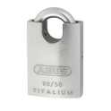 ABUS 90 Series Titalium Stainless Steel Re-Keyable Closed Shackle Padlock - 50mm KD 90RK/50 Visi