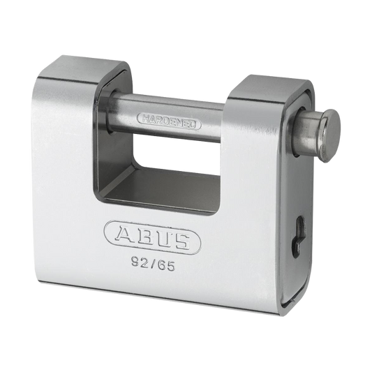 ABUS 92 Series Steel Clad Brass Sliding Shackle Shutter Padlock - 67mm KD 92/65 Boxed