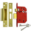 UNION J2205 StrongBOLT 5 Lever Sashlock - 64mm PB KD Boxed