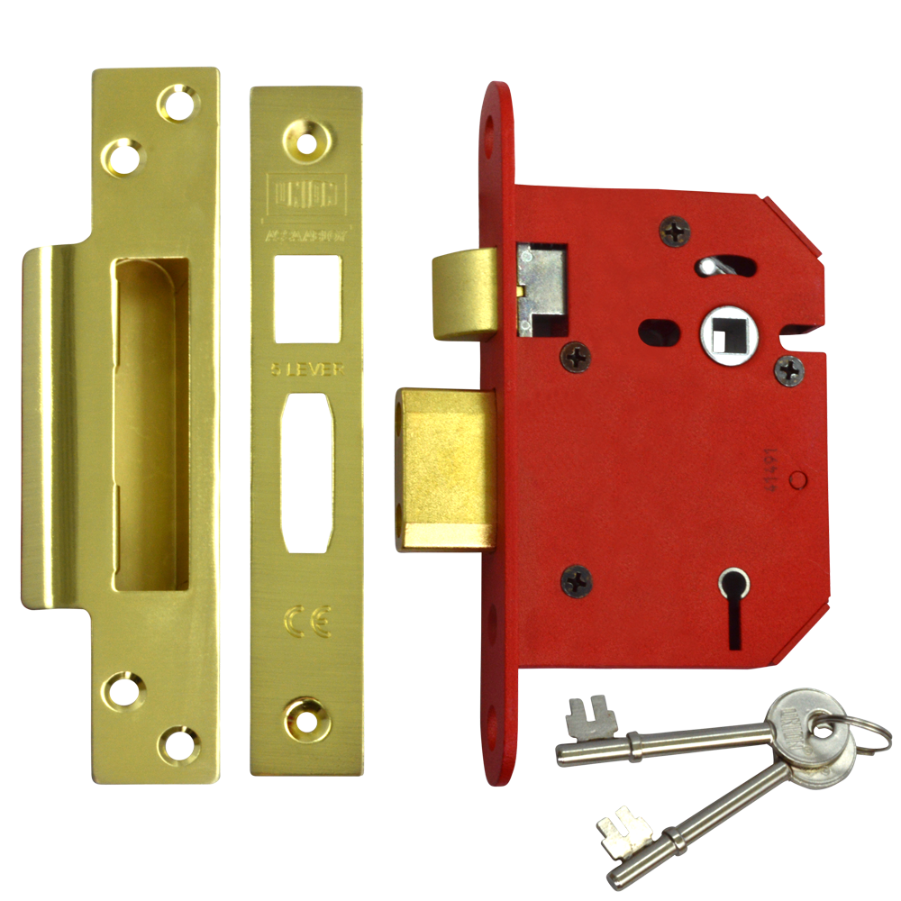 UNION J2205 StrongBOLT 5 Lever Sashlock - 75mm PB KD Boxed