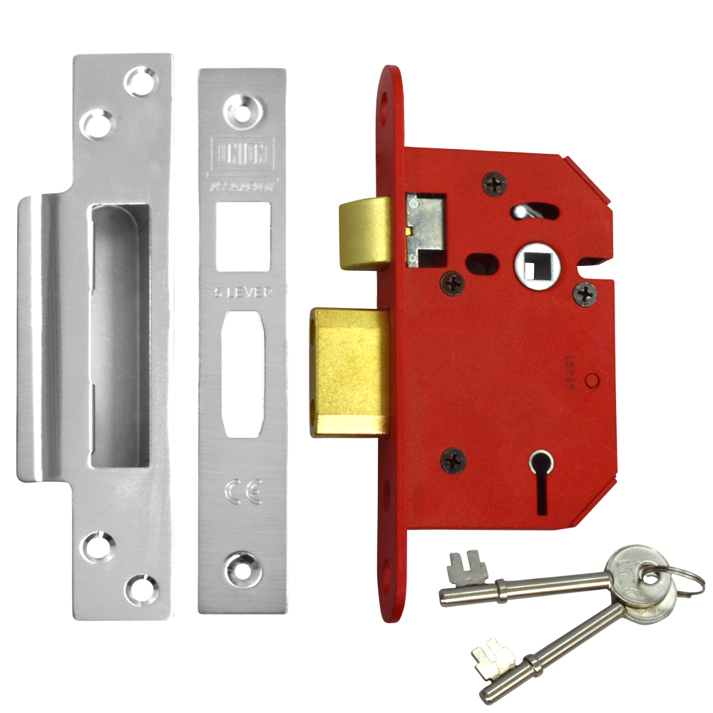 UNION J2205 StrongBOLT 5 Lever Sashlock - 64mm SS KD Boxed