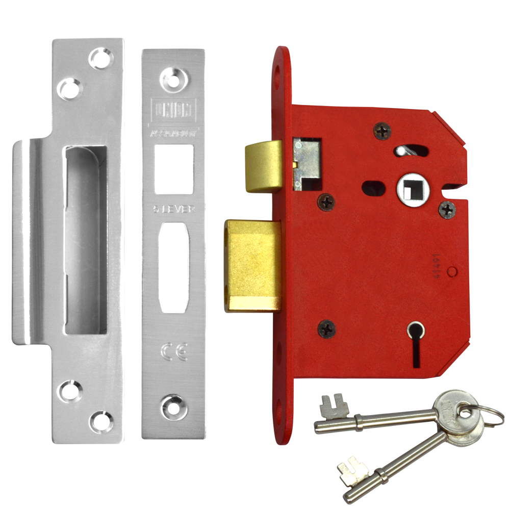 UNION J2205 StrongBOLT 5 Lever Sashlock - 75mm SS KD Visi
