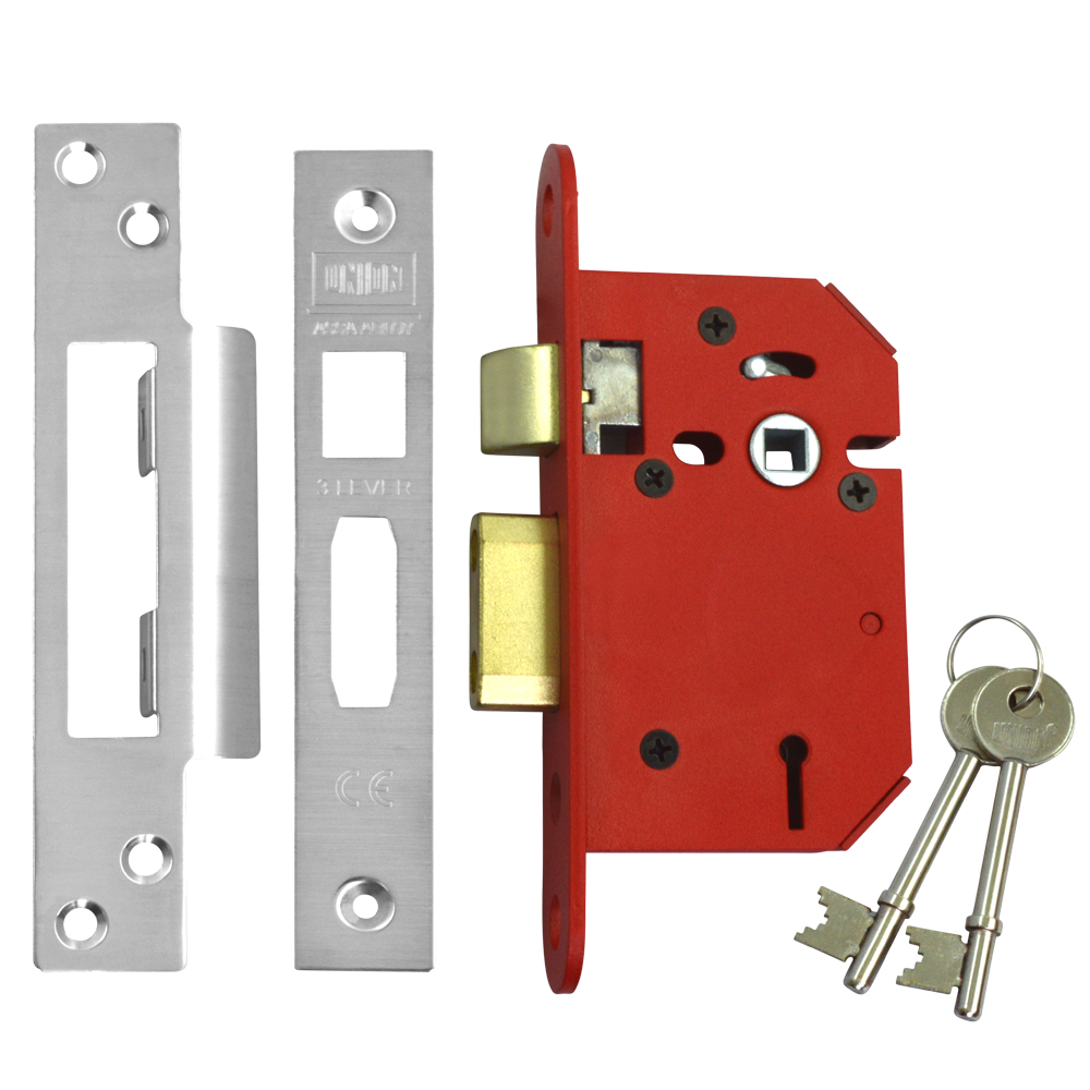 UNION J2203 StrongBOLT 3 Lever Sashlock - 64mm SS KD Boxed