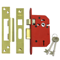 UNION J2203 StrongBOLT 3 Lever Sashlock - 64mm PB KD Visi