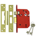 UNION J2203 StrongBOLT 3 Lever Sashlock - 75mm PB KD Visi