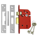 UNION J2203 StrongBOLT 3 Lever Sashlock - 64mm SS KD Visi