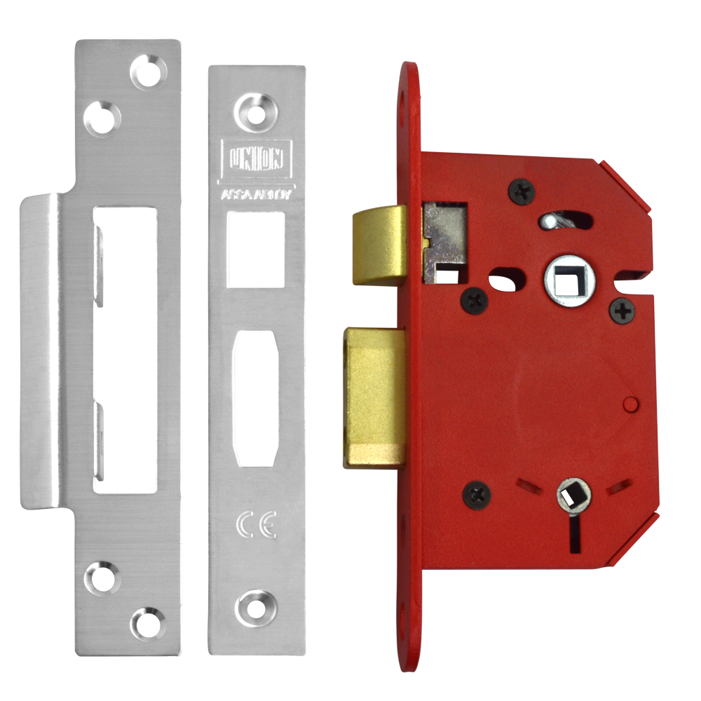 UNION J22WCS StrongBOLT Bathroom Lock - 64mm SS Boxed