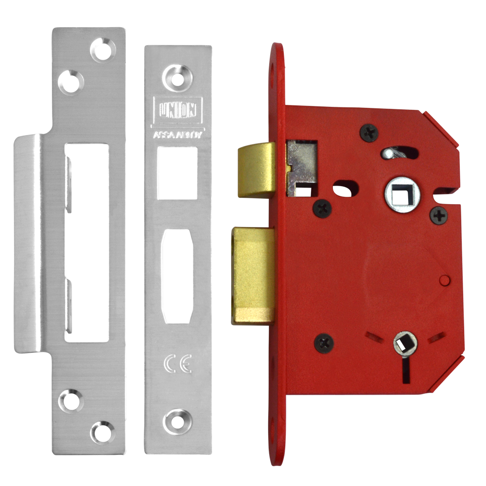 UNION J22WCS StrongBOLT Bathroom Lock - 75mm SS Boxed