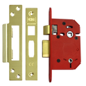 UNION J22WCS StrongBOLT Bathroom Lock - 64mm PB Visi