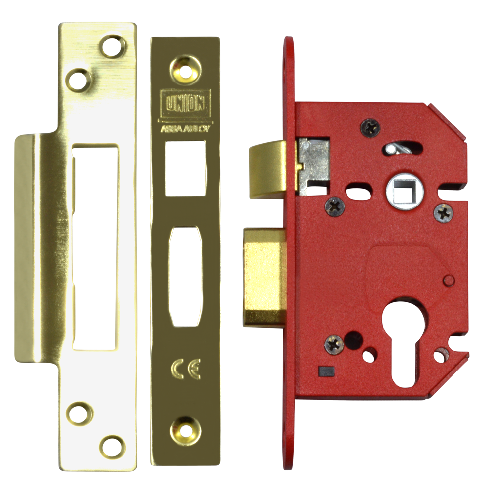 UNION JL22EUS StrongBOLT Euro Sashcase - 64mm PB Boxed