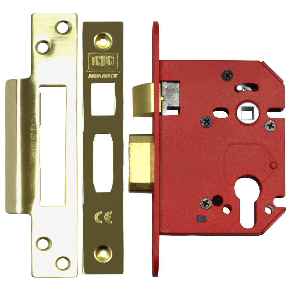 UNION JL22EUS StrongBOLT Euro Sashcase - 75mm PB Boxed