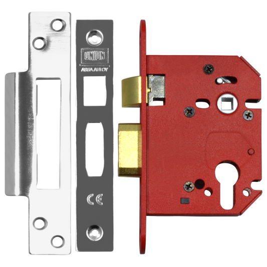UNION JL22EUS StrongBOLT Euro Sashcase - 75mm SS Boxed