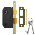 UNION J-ES-SL Essential 3 Lever Sashlock - 64mm PB KD Bagged