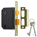 UNION J-ES-SL Essential 3 Lever Sashlock - 75mm PB KD Bagged