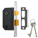 UNION J-ES-SL Essential 3 Lever Sashlock - 64mm CP KD Bagged