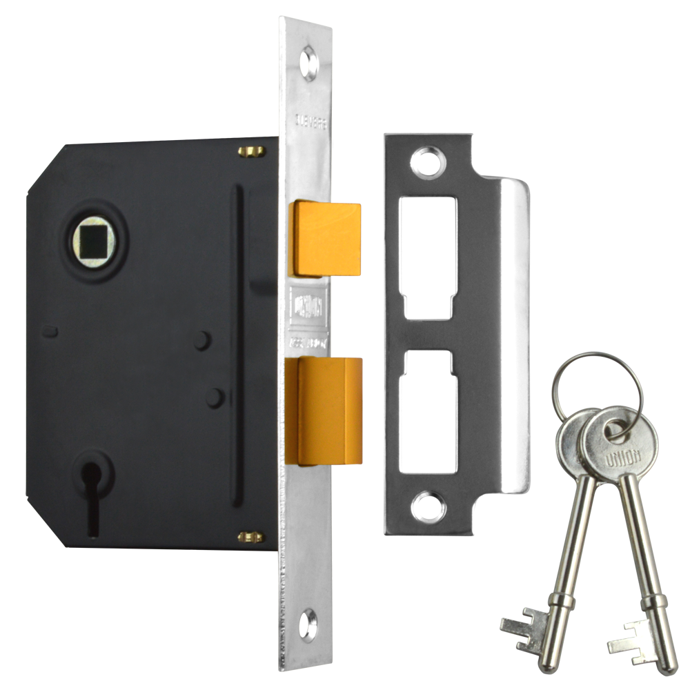 UNION J-ES-SL Essential 3 Lever Sashlock - 75mm CP KD Bagged