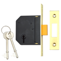 UNION J-ES-DL Essential 3 Lever Deadlock - 64mm PB KD Bagged