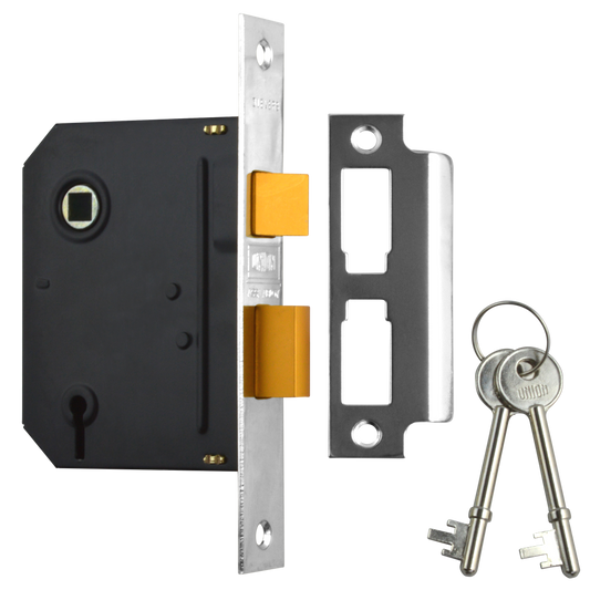 UNION J-ES-SL Essential 3 Lever Sashlock - 75mm CP KD Visi