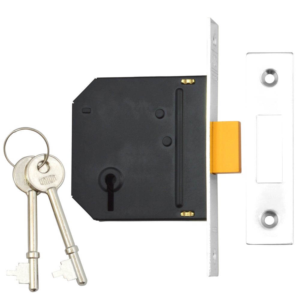 UNION J-ES-DL Essential 3 Lever Deadlock - 75mm CP KD Visi