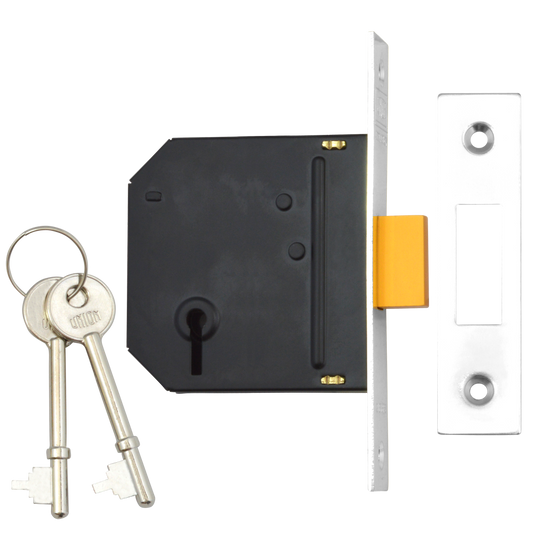 UNION J-ES-DL Essential 3 Lever Deadlock - 75mm CP KD Visi
