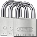 ABUS Titalium 54TI Series Open Shackle Padlock - 40mm KA Triple Pack 54TI/40C Visi