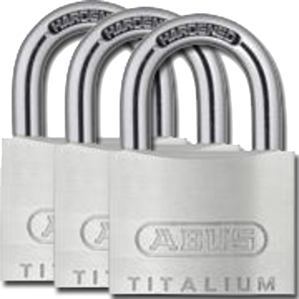 ABUS Titalium 54TI Series Open Shackle Padlock - 40mm KA Triple Pack 54TI/40C Visi