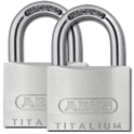 ABUS Titalium 54TI Series Open Shackle Padlock - 40mm KA Twin Pack 54TI/40C Visi
