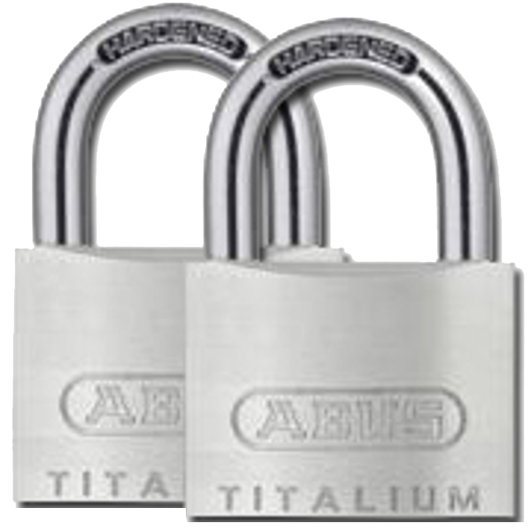 ABUS Titalium 54TI Series Open Shackle Padlock - 40mm KA Twin Pack 54TI/40C Visi