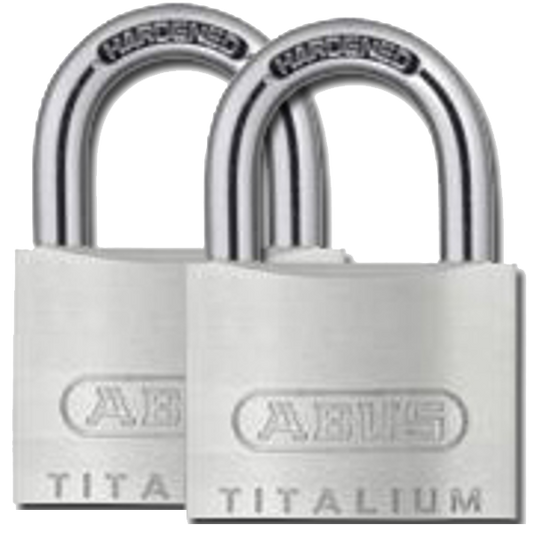 ABUS Titalium 54TI Series Open Shackle Padlock - 40mm KA Twin Pack 54TI/40C Visi