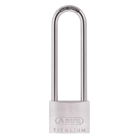 ABUS Titalium 64TI Series Long Shackle Padlock - 50mm KA (6511) 80mm Shackle 64TI/50HB80 Boxed