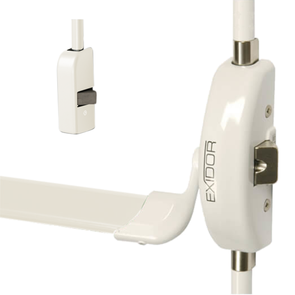 EXIDOR 523 3 Point Horizontal Pullman UPVC Door Panic Bolt - Bar - White