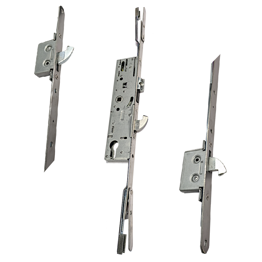 DOORMASTER Professional Lever Operated Latch & Hook - 2 Adjustable Hooks (Timber & Composite) - 35/92 - 16mm Face Plate