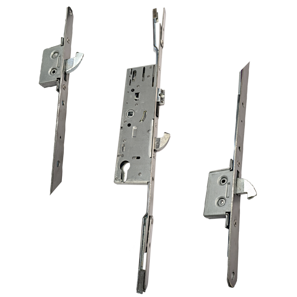 DOORMASTER Professional Lever Operated Latch & Hook - 2 Adjustable Hooks (Timber & Composite) - 45/92 - 16mm Face Plate