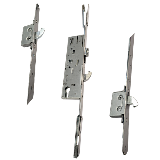 DOORMASTER Professional Lever Operated Latch & Hook - 2 Adjustable Hooks (Timber & Composite) - 45/92 - 16mm Face Plate