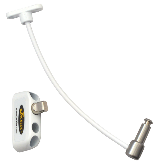 JACKLOC Pro-Twist Push & Turn Cable Window Lock - White
