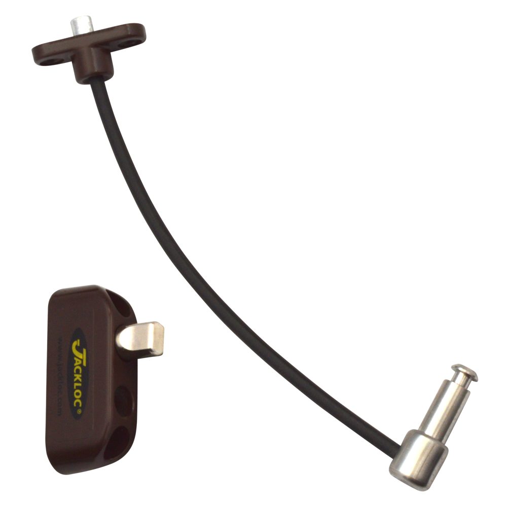 JACKLOC Pro-Twist Push & Turn Cable Window Lock - Brown
