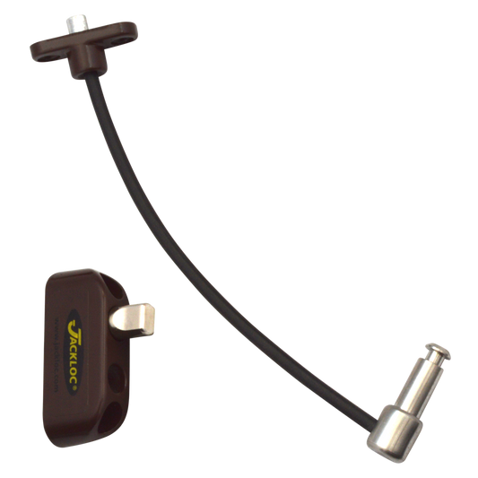 JACKLOC Pro-Twist Push & Turn Cable Window Lock - Brown