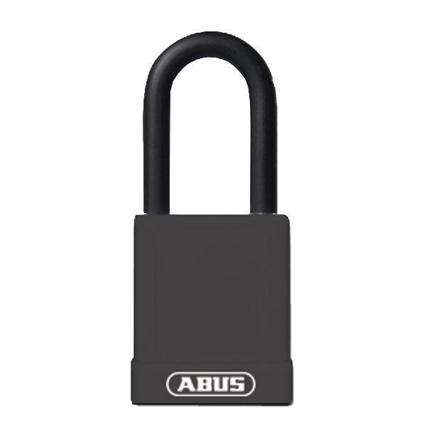 ABUS 74 Series Lock Out Tag Out Coloured Aluminium Padlock - Black