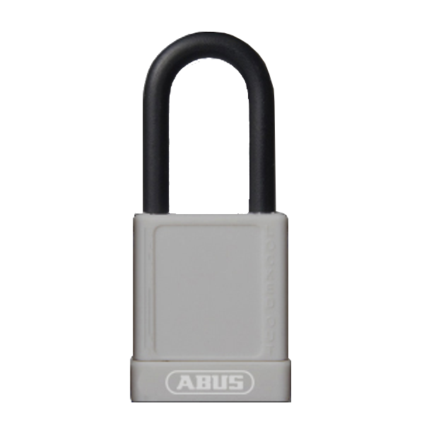 ABUS 74 Series Lock Out Tag Out Coloured Aluminium Padlock - Grey