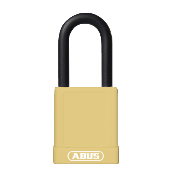 ABUS 74 Series Lock Out Tag Out Coloured Aluminium Padlock - Yellow