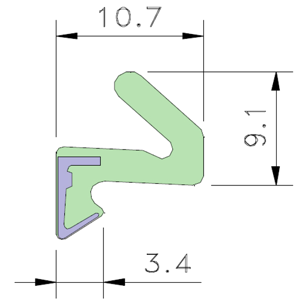 AQUAMAC 21 Draught Strip Seal - AQ21B Brown - 15m