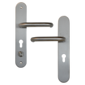 HOOPLY 918901 Stainless Steel Container Door Handle With Return To Door Lever - Silver - Left Hand