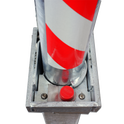 AUTOPA Retractapost GL Cylinder Lockable Retractable Parking Post - 500mm x 76mm