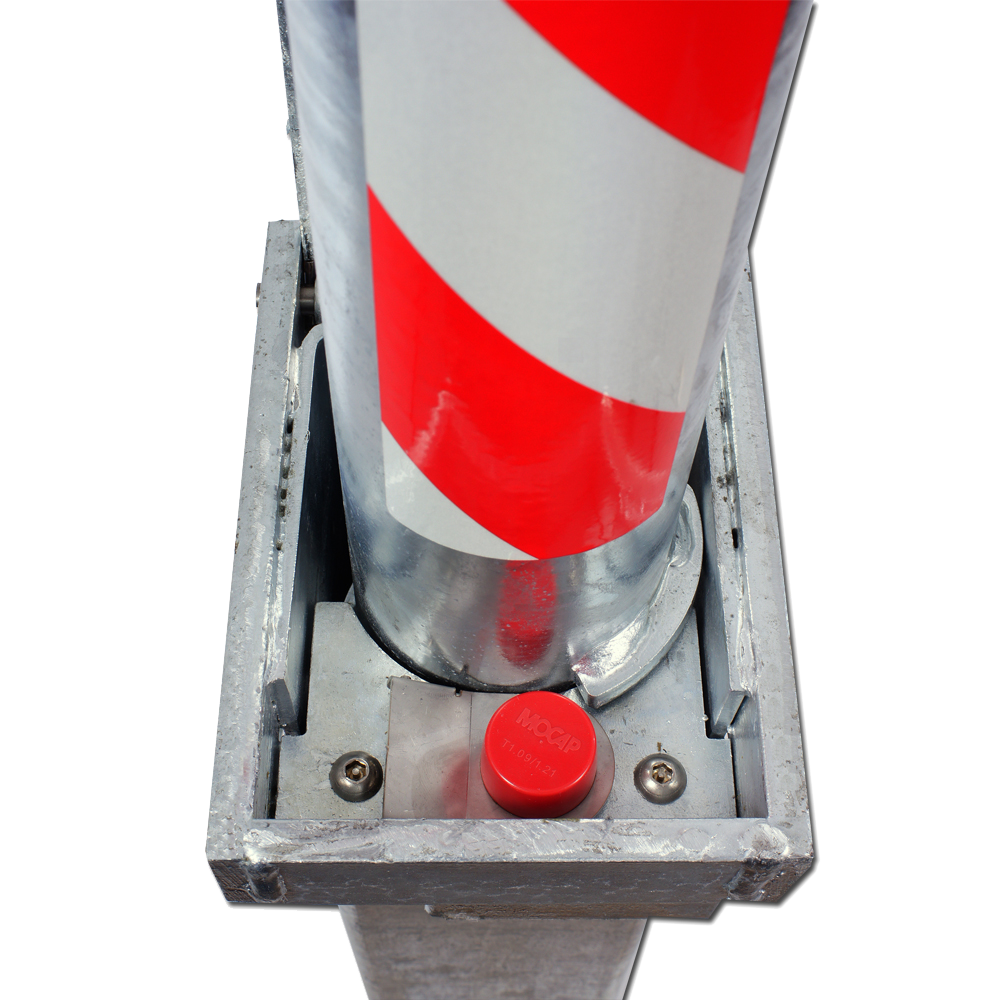 AUTOPA Retractapost GL Cylinder Lockable Retractable Parking Post - 500mm x 76mm
