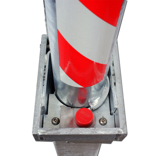 AUTOPA Retractapost GL Cylinder Lockable Retractable Parking Post - 500mm x 76mm