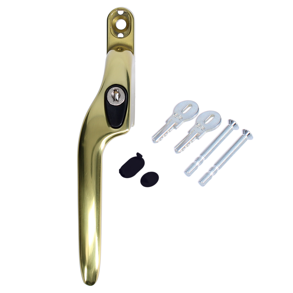 YALE YWHLCK40 Espag Offset Window Handle - LH - Gold